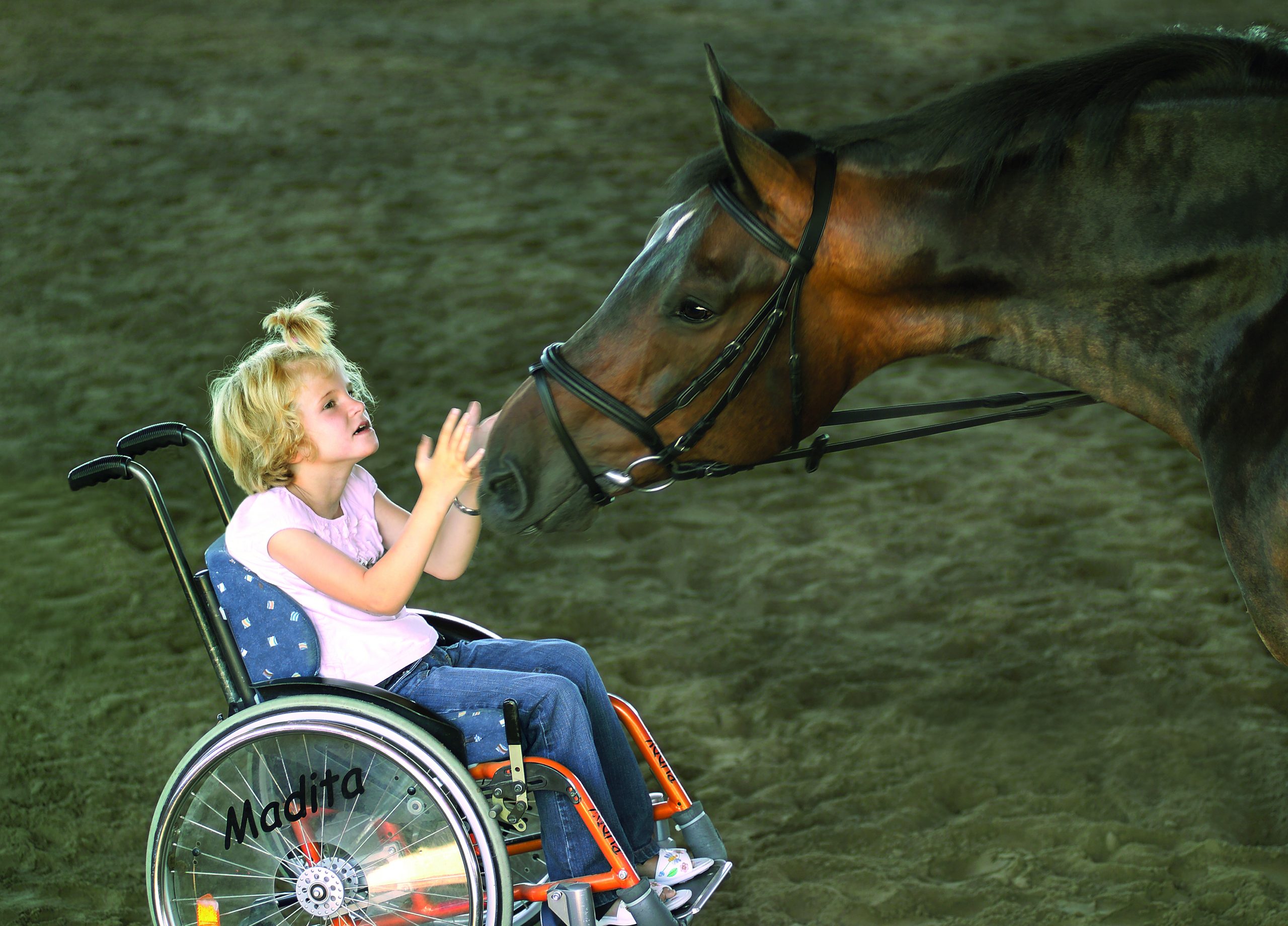 Therapeutisches Reiten bringt Kinder und Pferde zusammen.